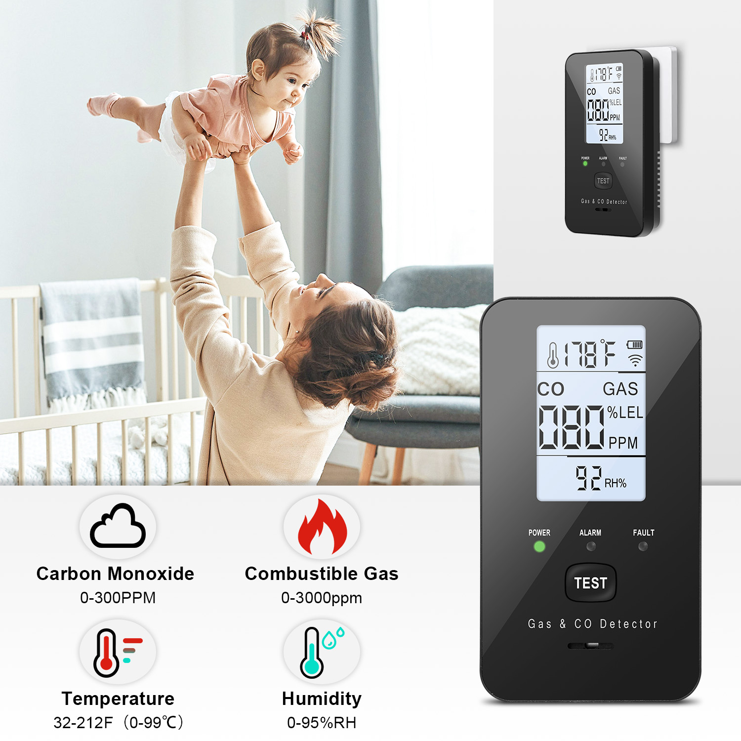 Combination Natural Gas Detect - Home Security For Apartments 评论和价格