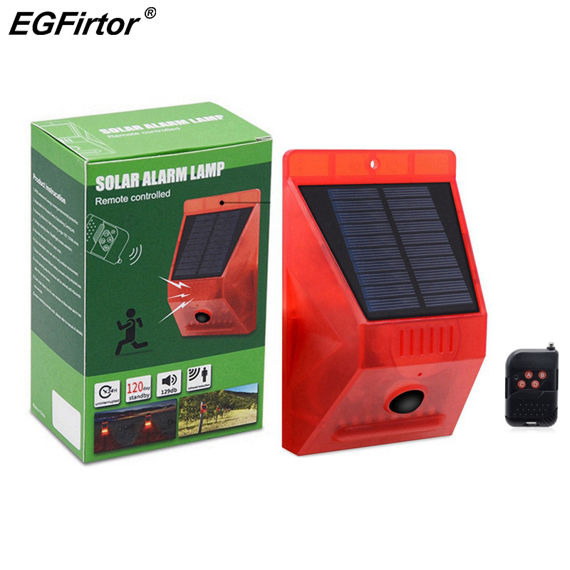 Solar Alarm Lamp Remote Contro - Home Yard Security 评论和价格