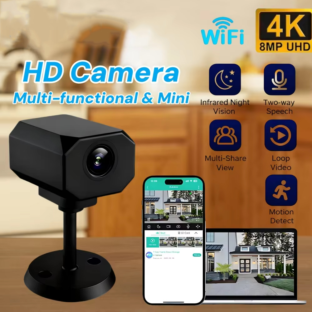 4K HD WiFi Security Camera for - Home Security For Apartments 评论和价格