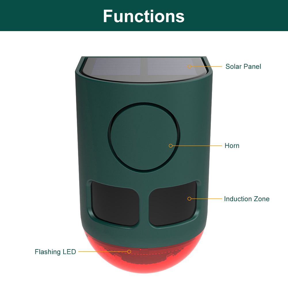 Solar Outdoor Motion Sensor Al - Home Yard Security 评论和价格