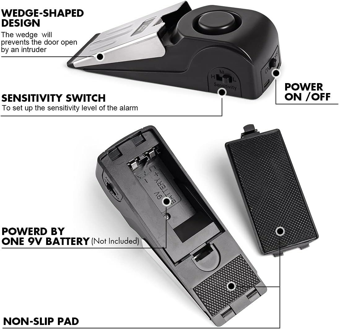 Door Stop Alarm, Door Stopper  - Home Security For Apartments 评论和价格