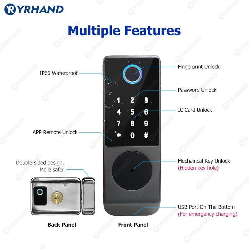 Tuya Smart lock Waterproof Wif - Home Security Ideas 评论和价格